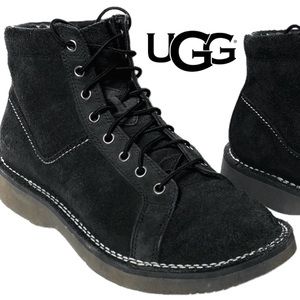 UGG SUEDE CAMINO MONKEY EUC TREADLITE LEATHER CUSHY MILITARY GRADE  BOOTS SZ 10
